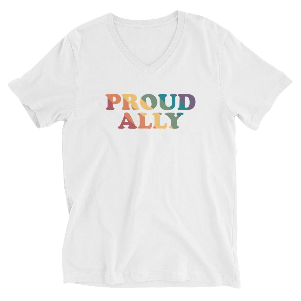 Camiseta unisex con cuello en V Proud Ally