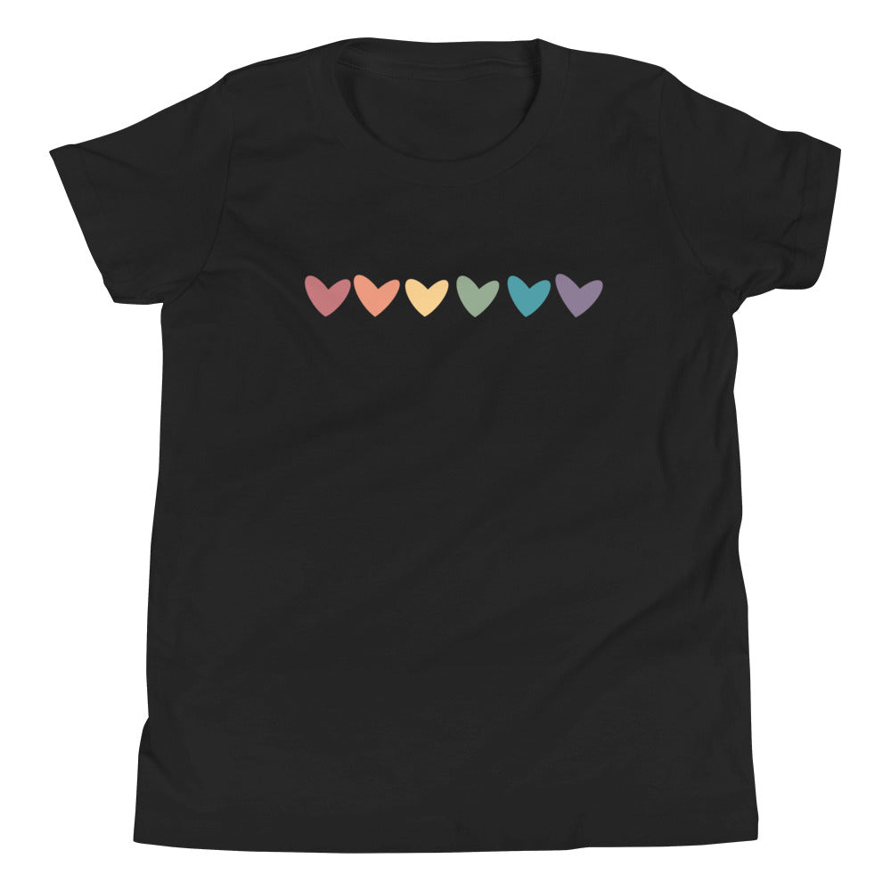 T-shirt jeunesse Rainbow Hearts