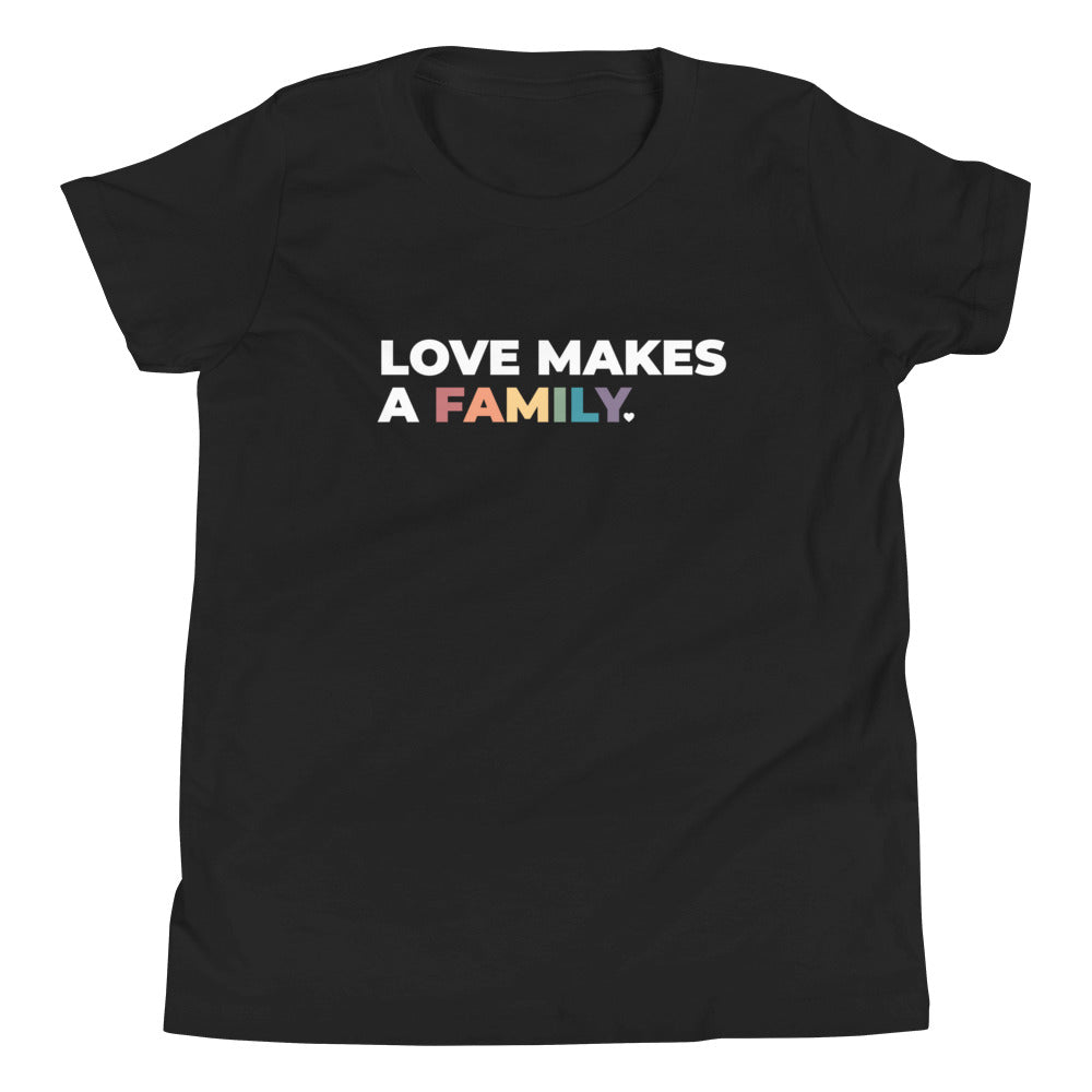 Camiseta juvenil El amor hace una familia