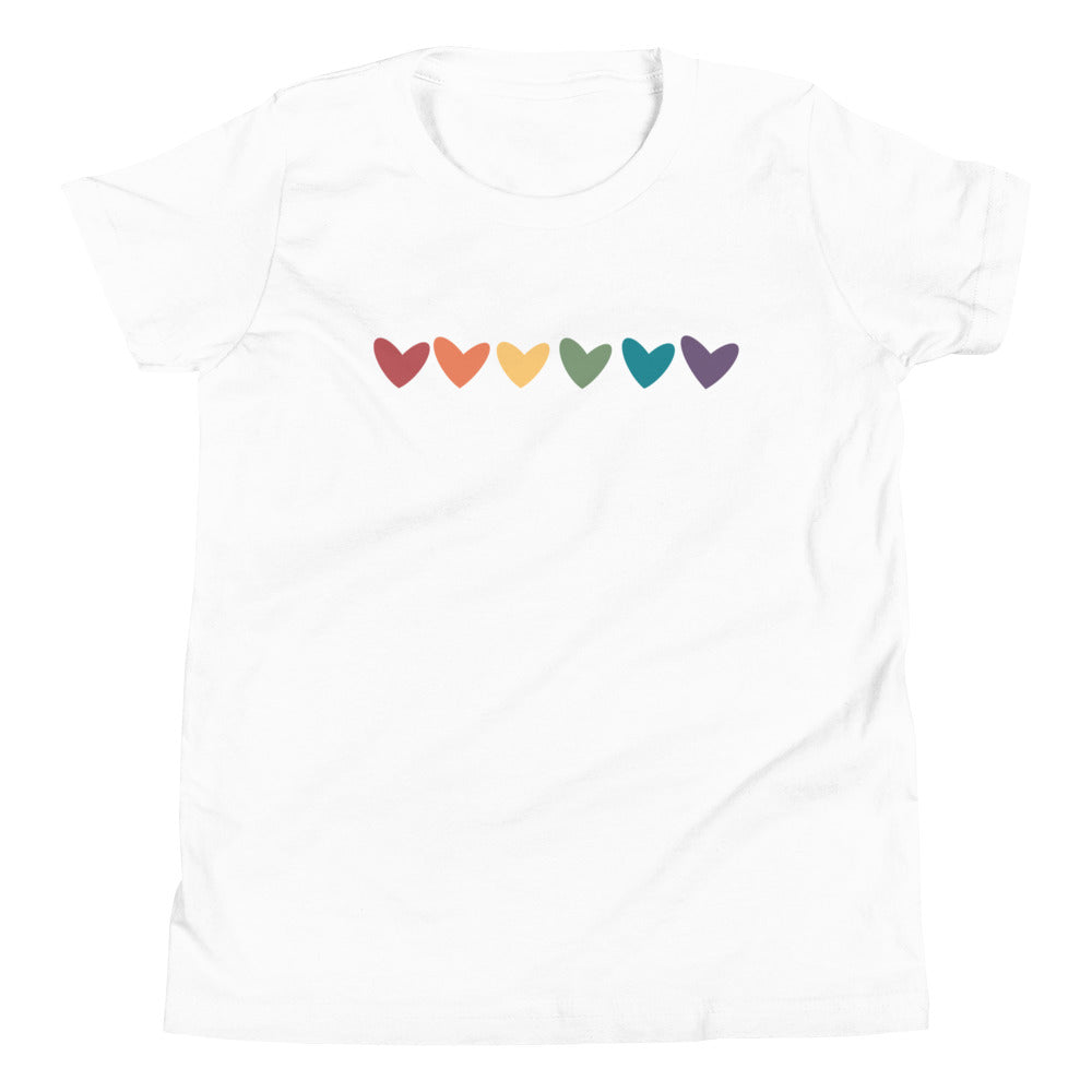 T-shirt jeunesse Rainbow Hearts