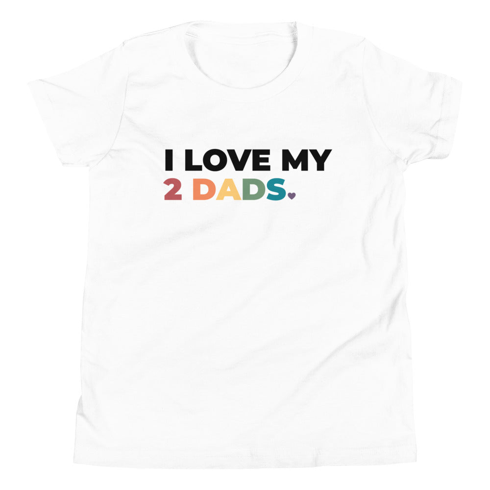 Camiseta juvenil "Amo a mis dos papás"